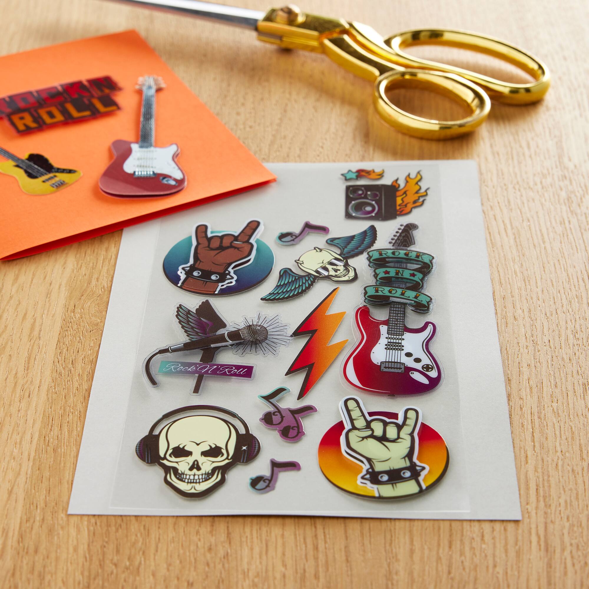 Rock and Roll Dimensional Stickers by Recollections™